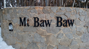 Mt Baw Baw Sign