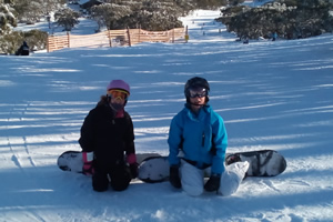 Snowboading at Mt Baw Baw