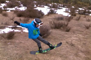 Snowboard practise at Mt Buffalo